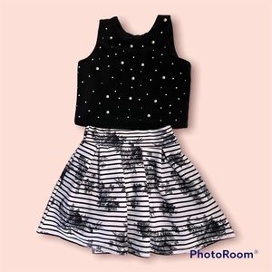 NWT BEAUTEES GIRLS DRESS OUTFIT SET SIZE 7